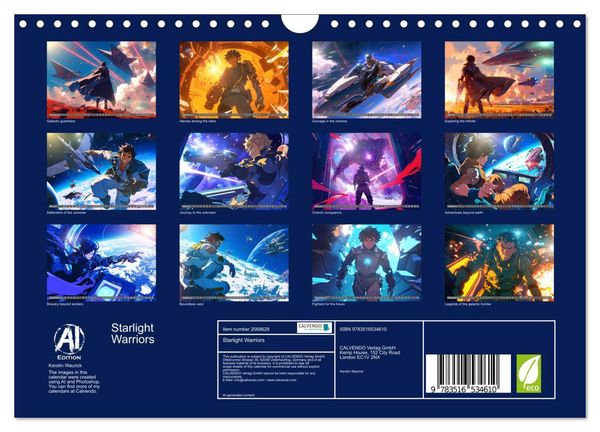 Produktbild: Starlight Warriors (Wall Calendar 2026 DIN A4 landscape), CALVENDO 12 Month Wall Calendar