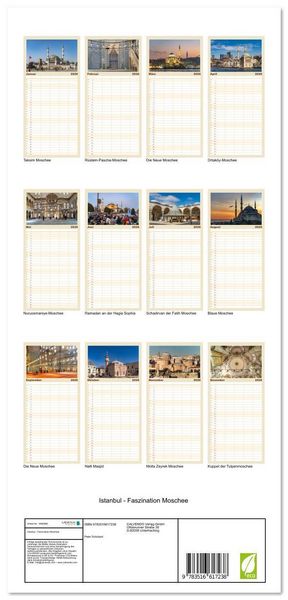 Produktbild: Familienplaner 2026 - Istanbul - Faszination Moschee mit 5 Spalten (Wandkalender, 21 x 45 cm) CALVENDO