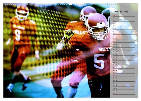 Produktbild: HEROES - American Football (hochwertiger Premium Wandkalender 2026 DIN A2 quer), Kunstdruck in Hochglanz