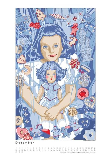 Kat Menschik illustriert Literatur - Literarischer Posterkalender in 