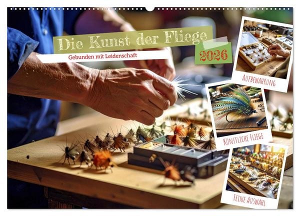 Produktbild: Die Kunst der Fliege (Wandkalender 2026 DIN A2 quer), CALVENDO Monatskalender