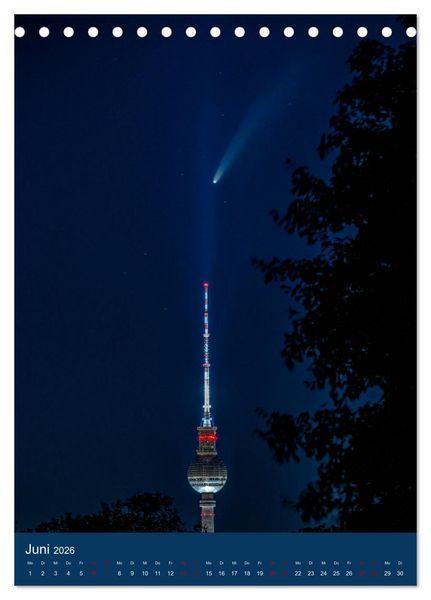 Produktbild: Berliner Fernsehturm - Magische Momente (Tischkalender 2026 DIN A5 hoch), CALVENDO Monatskalender