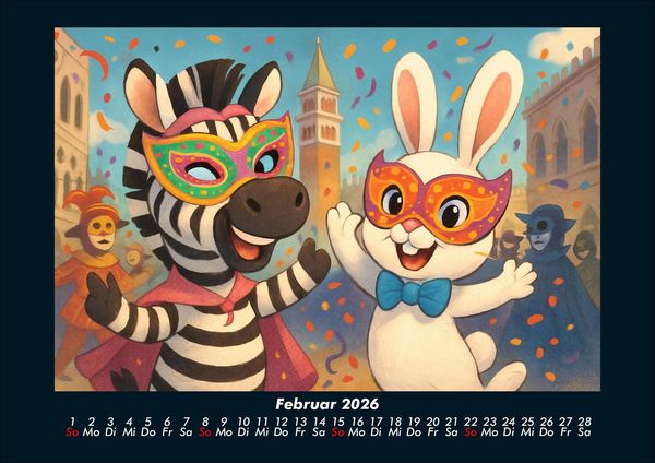 Produktbild: Zara & Bouncy in Italien 2026 Fotokalender DIN A4