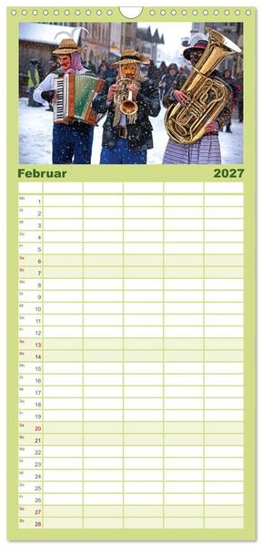 Produktbild: Familienplaner 2027 - Mittenwald - Perle des Werdenfelser Landes mit 5 Spalten (Wandkalender, 21 x 45 cm) CALVENDO