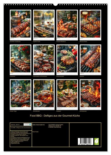 Produktbild: Food BBQ - Deftiges aus der Gourmet-K&uuml;che (hochwertiger Premium Wandkalender 2026 DIN A2 hoch), Kunstdruck in Hochglanz