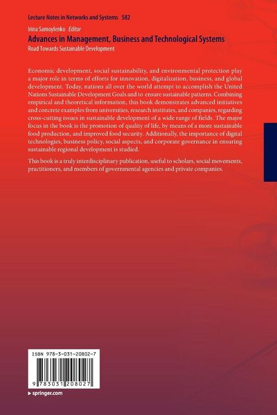 Produktbild: Advances in Management, Business and Technological Systems