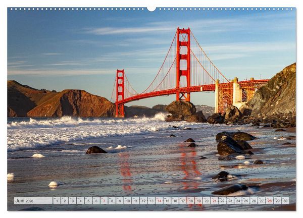 Produktbild: Kalifornien - USA - San Francisco (Wandkalender 2026 DIN A2 quer), CALVENDO Monatskalender