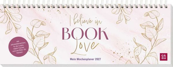 Produktbild: Tischkalender 2027 quer: I believe in Book Love