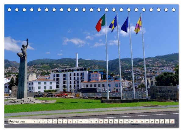 Produktbild: Funchal - Die Hauptstadt von Madeira (Tischkalender 2026 DIN A5 quer), CALVENDO Monatskalender