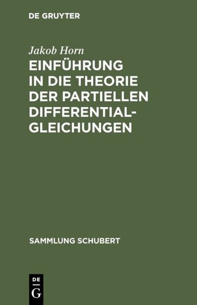 Produktbild: Einf&uuml;hrung in die Theorie der partiellen Differentialgleichungen