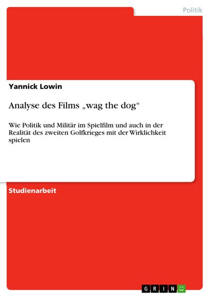 Produktbild: Analyse des Films "wag the dog"