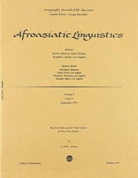 Produktbild: Aristar, A: IIwy Verbs and the Vowel System of Proto-West Se