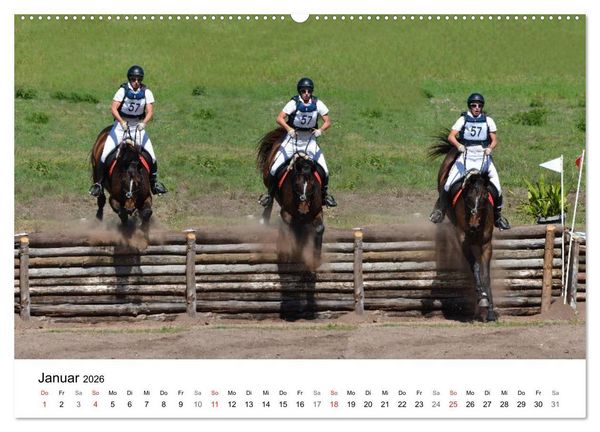 Produktbild: Eventing - Der ultimative Reitsport (Wandkalender 2026 DIN A2 quer), CALVENDO Monatskalender