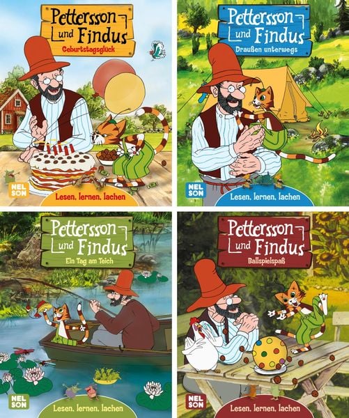Produktbild: Nelson Mini-B&uuml;cher: 4er Pettersson und Findus 1-4