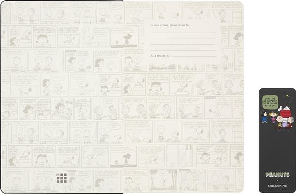 Produktbild: Moleskine Peanuts Gruppe Notizbuch limitierte Ausgabe, L/A5, liniert, fester Einband, Grau