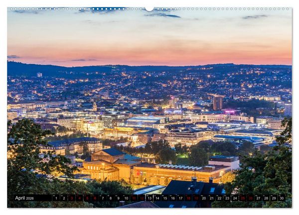 Produktbild: Ein Jahr STUTTGART (hochwertiger Premium Wandkalender 2026 DIN A2 quer), Kunstdruck in Hochglanz