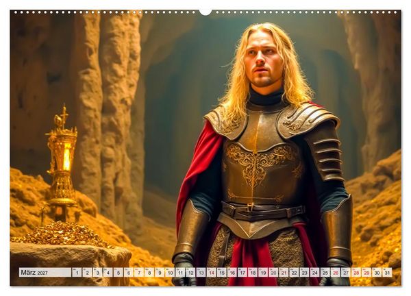 Produktbild: Germanische Mythen &ndash; Die Nibelungensage (hochwertiger Premium Wandkalender 2027 DIN A2 quer), Kunstdruck in Hochglanz