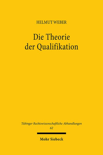 Produktbild: Die Theorie der Qualifikation