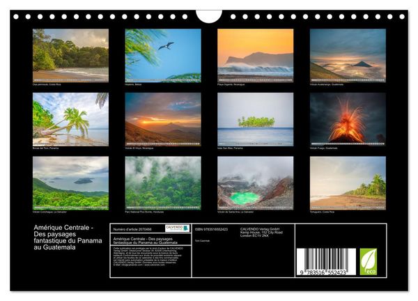 Produktbild: Am&eacute;rique Centrale - Des paysages fantastique du Panama au Guatemala (Calendrier mural 2026 DIN A4 vertical), CALVENDO calendrier mensuel