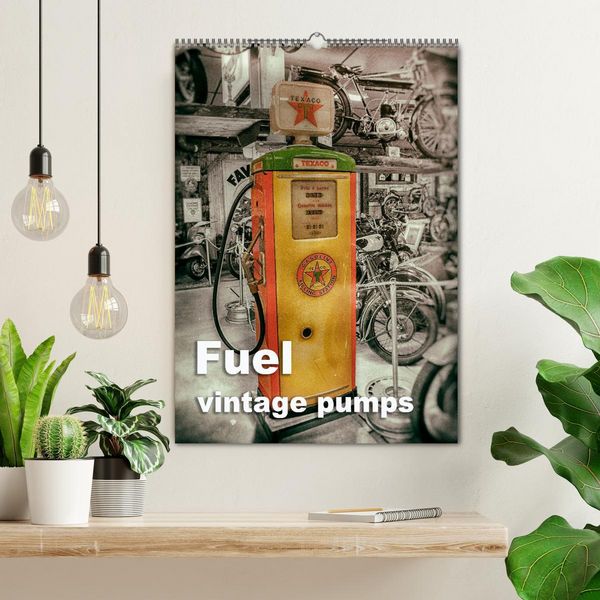 Produktbild: Fuel vintage pumps (Wall Calendar 2026 DIN A2 portrait), CALVENDO 12 Month Wall Calendar