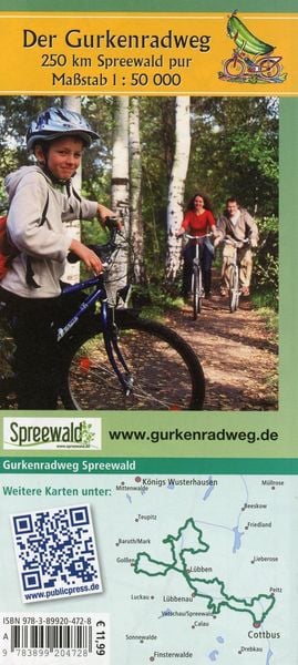 Produktbild: Publicpress Leporello Radtourenkarte Gurkenradweg Spreewald 1:50.000