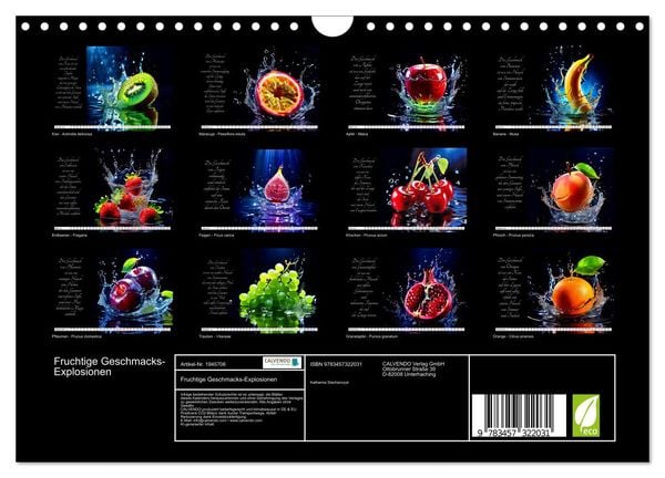 Produktbild: Fruchtige Geschmacks-Explosionen (Wandkalender 2026 DIN A4 quer), CALVENDO Monatskalender