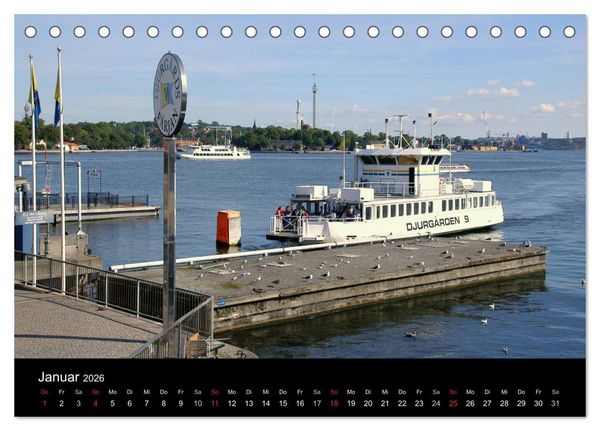 Produktbild: Sommer in Stockholm 2026 (Tischkalender 2026 DIN A5 quer), CALVENDO Monatskalender