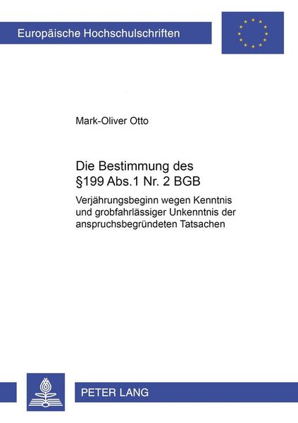 Produktbild: Die Bestimmung des &sect; 199 Abs. 1 Nr. 2 BGB