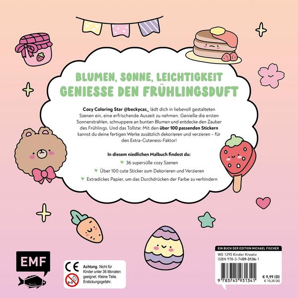 Produktbild: Happy Spring &ndash; Cozy Ausmalbuch zum Entspannen und Tr&auml;umen