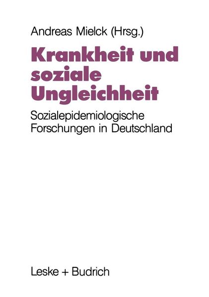 Produktbild: Krankheit und soziale Ungleichheit
