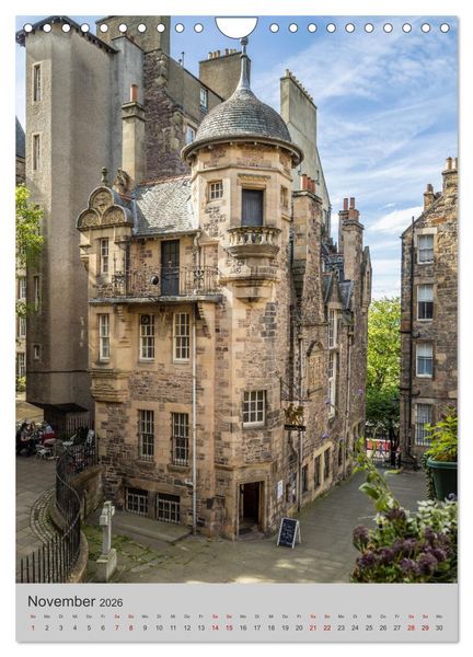 Produktbild: EDINBURGH Historisches Stadtherz (Wandkalender 2026 DIN A4 hoch), CALVENDO Monatskalender
