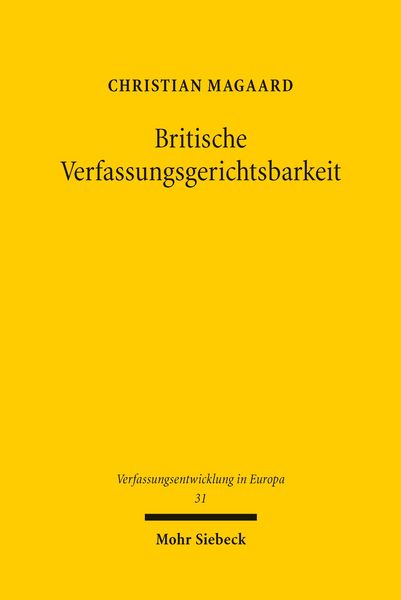 Produktbild: Britische Verfassungsgerichtsbarkeit