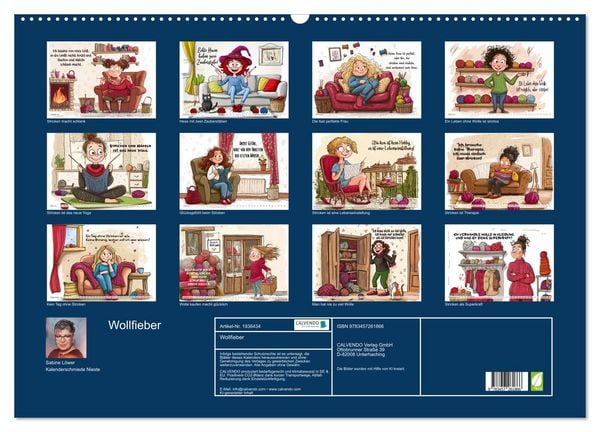 Produktbild: Wollfieber (Wandkalender 2026 DIN A2 quer), CALVENDO Monatskalender