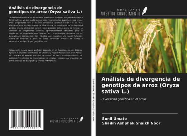 Produktbild: An&aacute;lisis de divergencia de genotipos de arroz (Oryza sativa L.)