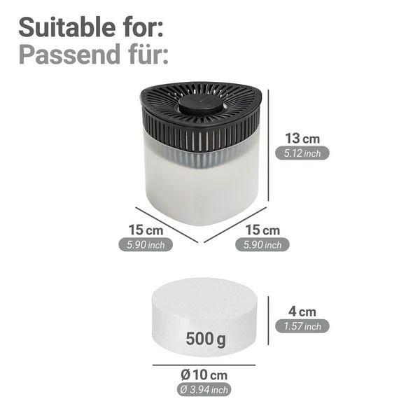 Produktbild: Entfeuchter Mod. Prisma Nachf&uuml;ller 500 g, 8er Set, passend f&uuml;r Raumentfeuchter Prisma