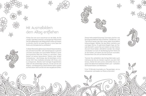 Produktbild: Inspiration Florale Tiere – 50 blumige Motive zum Ausmalen und Träumen