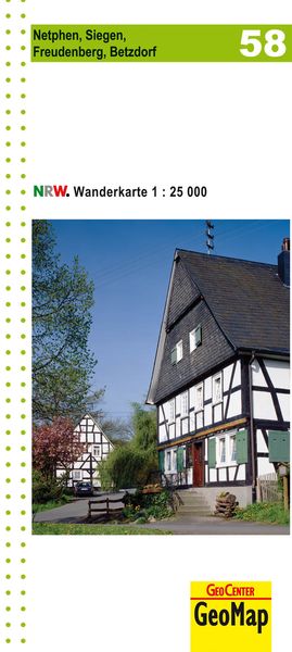 Produktbild: Nordrhein-Westfalen Wanderkarte 58. Netphen, Siegen, Freudenberg, Betzdorf 1 : 25.000