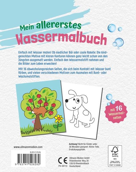 Produktbild: Mein allererstes Wassermalbuch