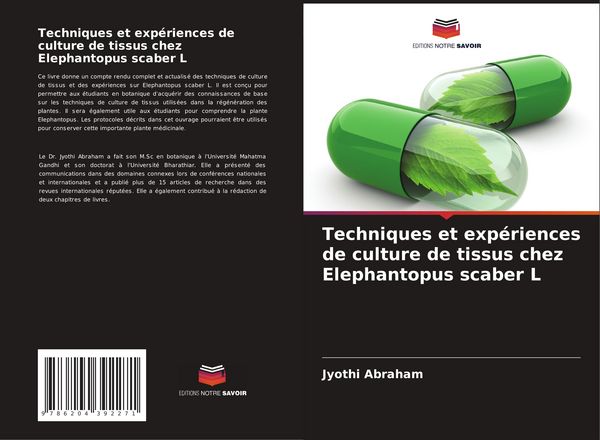 Produktbild: Techniques et exp&eacute;riences de culture de tissus chez Elephantopus scaber L
