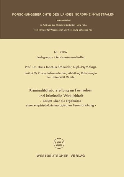 Produktbild: Kriminalit&auml;tsdarstellung im Fernsehen und kriminelle Wirklichkeit