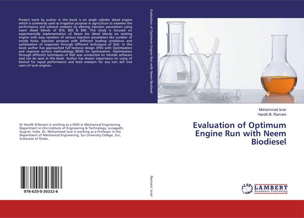 Produktbild: Evaluation of Optimum Engine Run with Neem Biodiesel
