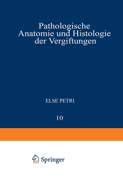 Produktbild: Pathologische Anatomie und Histologie der Vergiftungen