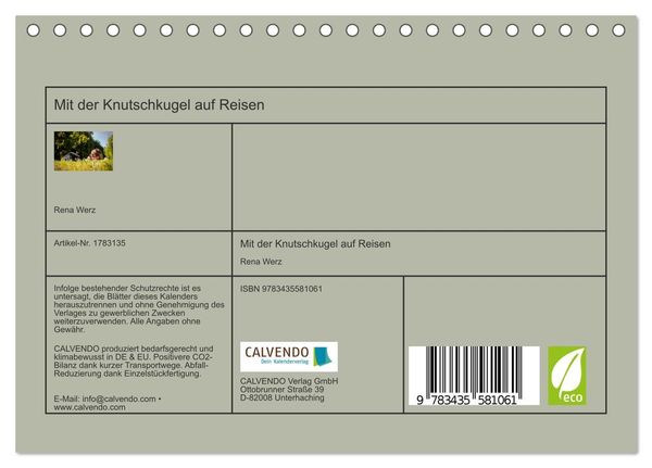 Produktbild: Mit der Knutschkugel auf Reisen (Tischkalender 2025 DIN A5 quer), CALVENDO Monatskalender
