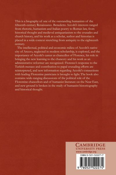 Produktbild: Benedetto Accolti and the Florentine Renaissance
