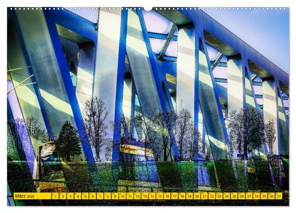 Produktbild: Karlsruhe mal 2 (hochwertiger Premium Wandkalender 2026 DIN A2 quer), Kunstdruck in Hochglanz