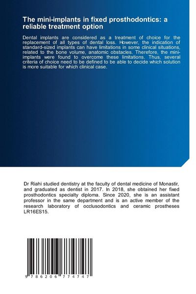 Produktbild: The mini-implants in fixed prosthodontics: a reliable treatment option