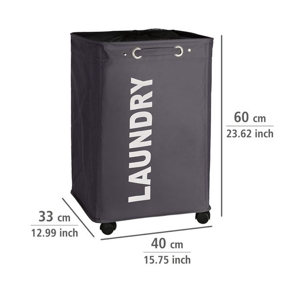Produktbild: W&auml;schesammler Mod. Quadro Grau, Fassungsverm&ouml;gen: 79 Liter