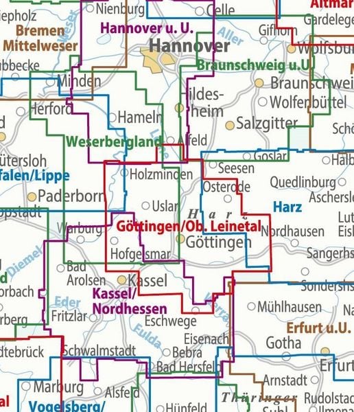 Produktbild: ADFC-Regionalkarte Die schönsten Radtouren in Göttingen und dem Oberen Leinetal
