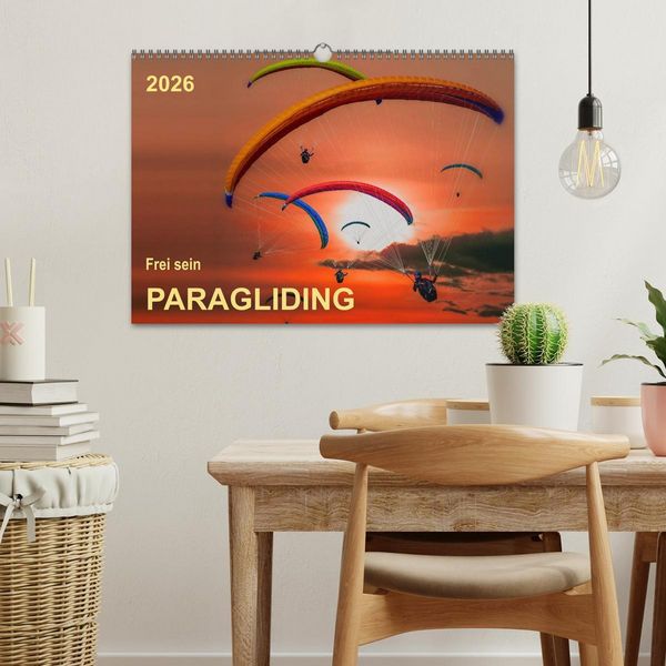 Produktbild: Frei sein - Paragliding (Wandkalender 2026 DIN A3 quer), CALVENDO Monatskalender