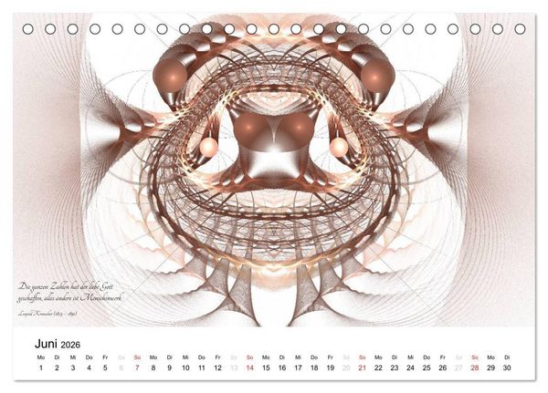 Produktbild: Mathematik - Grafiken und Zitate 2026 (Tischkalender 2026 DIN A5 quer), CALVENDO Monatskalender